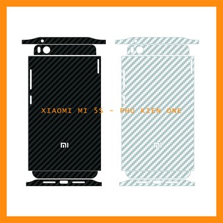 Decal dán lưng xiaomi mi 5s/ mi 5x / mi 6x full viền vân carbon 3d