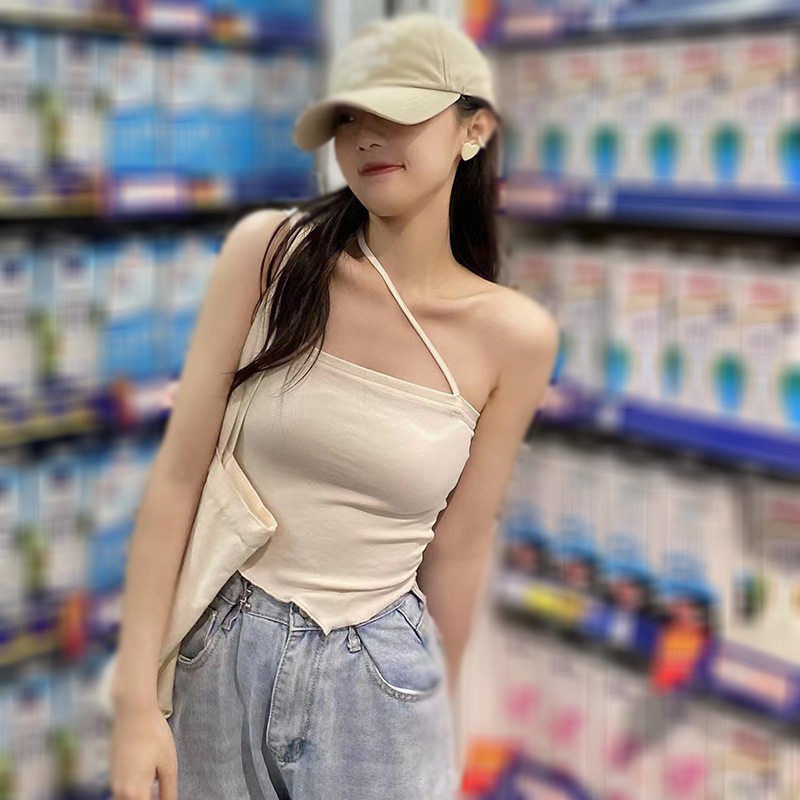 Áo Hai Dây Màu Sắc Trơn Quyến Rũ Thời Trang Cho Nữ