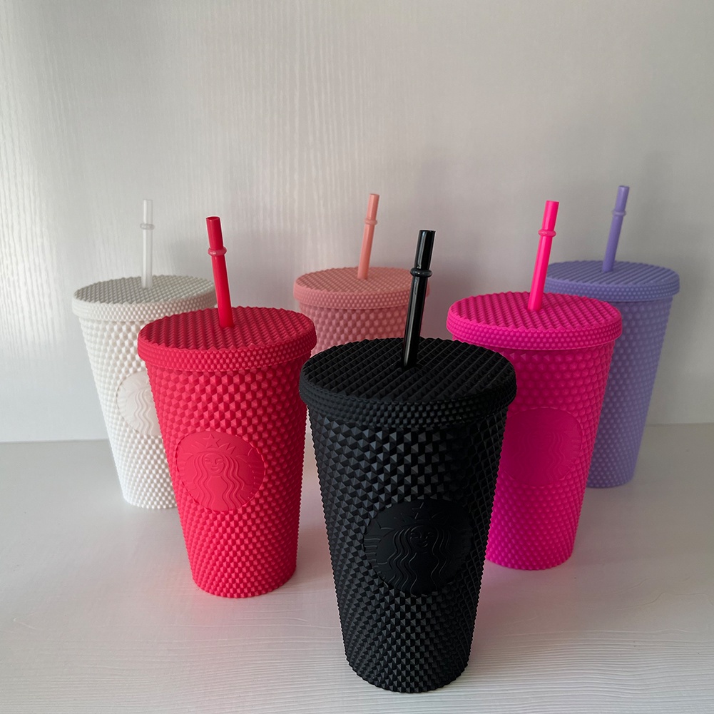 Star-bucks Sầu Riêng Loạt Tái Sử Dụng Cốc Nhựa Với Mô Hình Kim Cương Phích Cup 24-giờ Tái Sử Dụng Sầu Riêng Cup Waitime