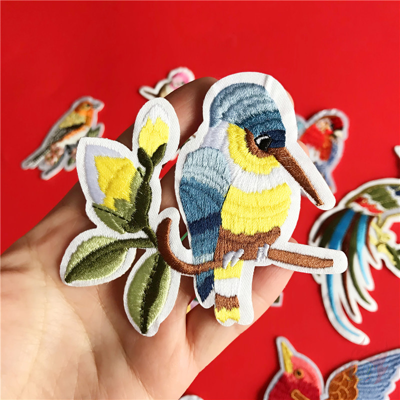 ☸ Stray Birds Series 01 Iron-on Patch ☸ 1Pc Parrot Magpie DIY Sew on Iron on Badges Patches（M - 06348）