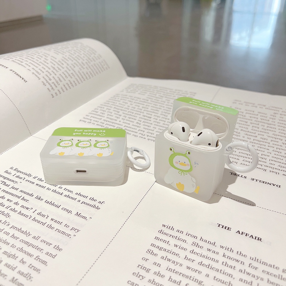 Vỏ Bảo Vệ Hộp Sạc Tai Nghe Bluetooth Airpods 1 2 3 Pro Pro 2 Bằng Silicon TPU Mềm Hình Chú Vịt Dễ Thương
