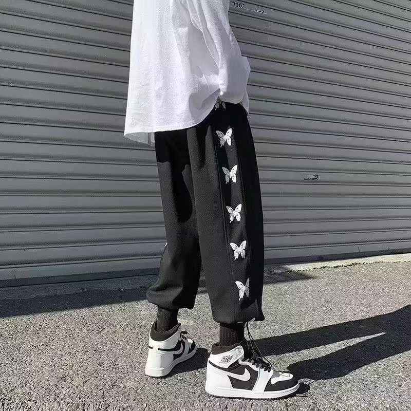 Quần Baggy Trơn Màu Có Túi Bên Hông Kích Thước 3XL Phong Cách Harajuku Mới Cho Nam