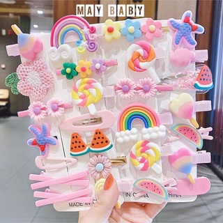 [SIÊU RẺ] SET 14 KẸP TÓC HÌNH HOA, CẦU VỒNG XINH XẮN ĐIỆU ĐÀ CHO BÉ