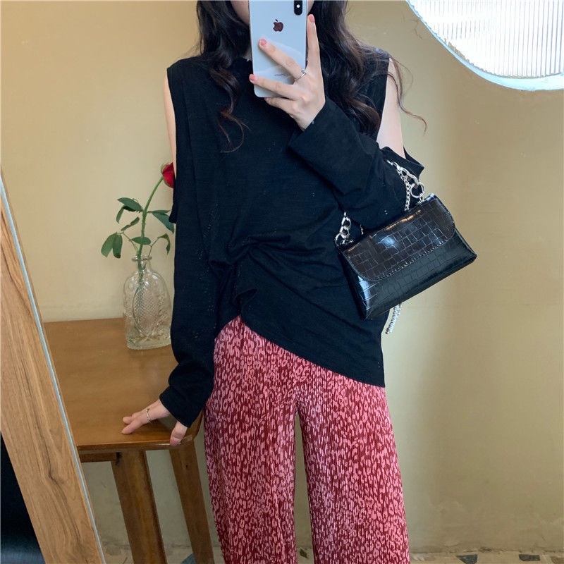 Quần dài ống rộng họa tiết da báo năng động sành điệu dành cho nữ