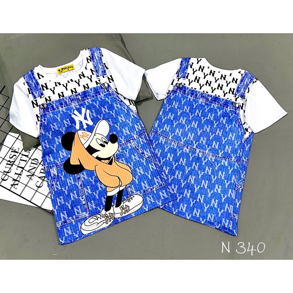 Váy đầm yếm thun gân bé gái 3-5 tuổi Jennie kids J506