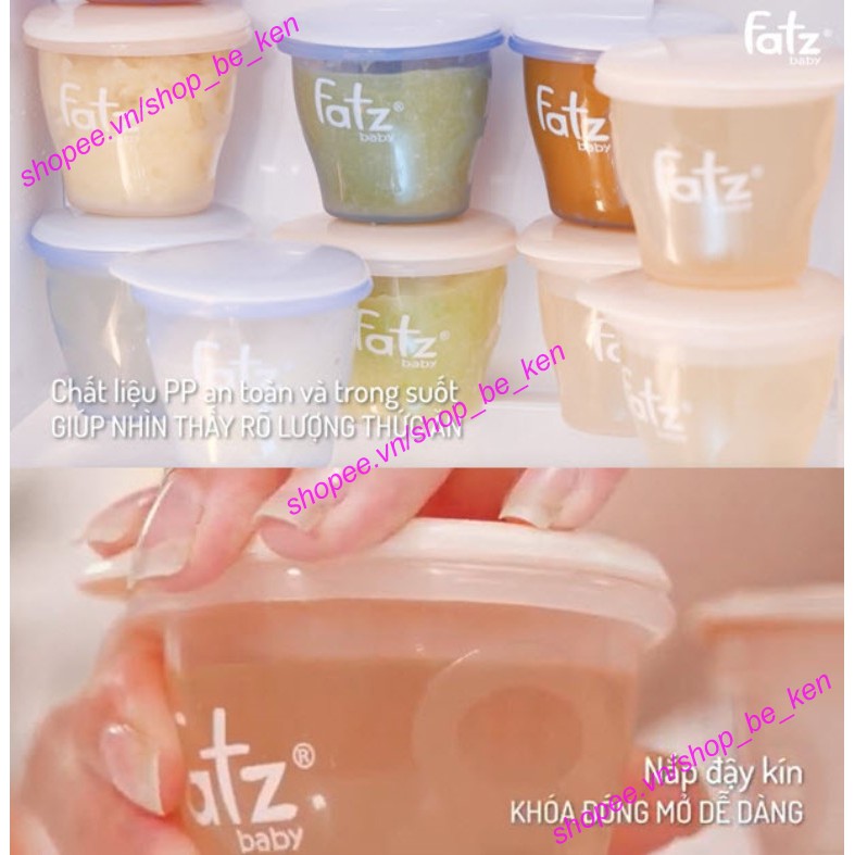 Hộp 3 cốc trữ sữa mẹ và thức ăn 85ml Fatz Fatzbaby FB0010N - Thái Lan