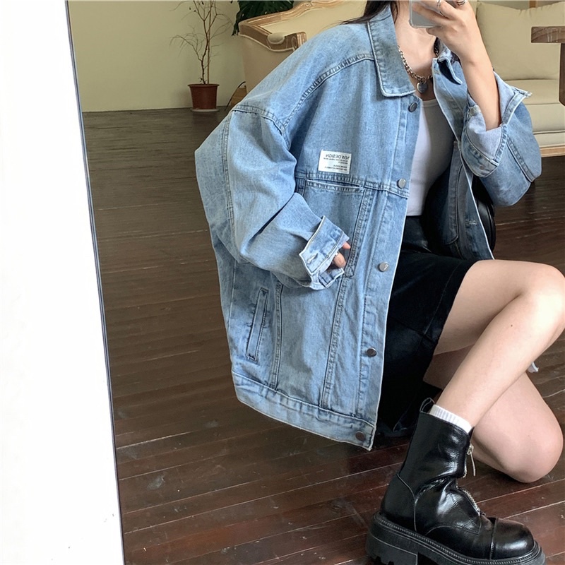 Áo khoác denim chỉ nổi 2697