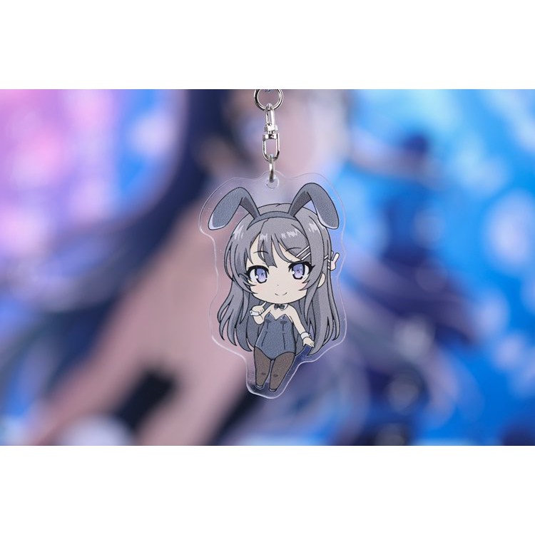 (Mica trong acrylic) Móc khóa Anime chibi Bunny Girl Senpai