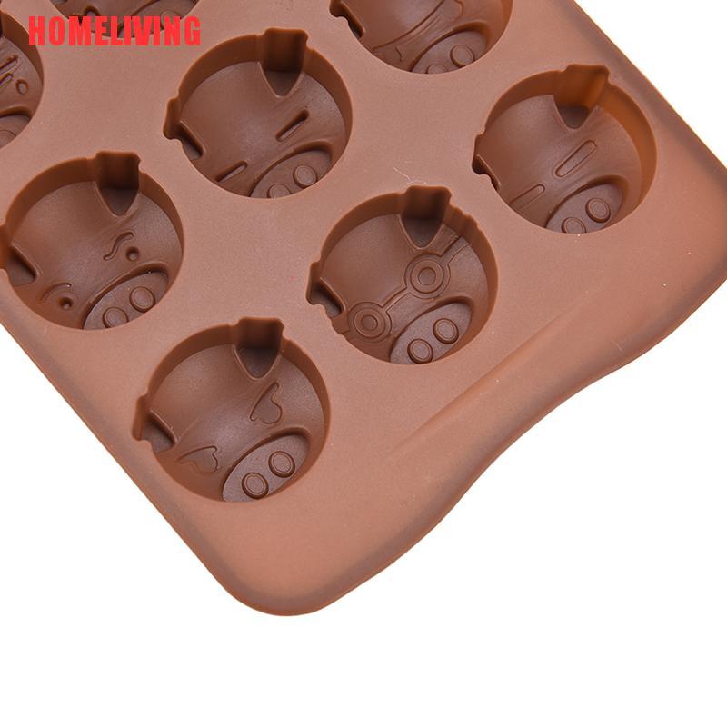 Khuôn Silicone Tạo Hình Làm Bánh Kẹo Hình Chú Heo DIY