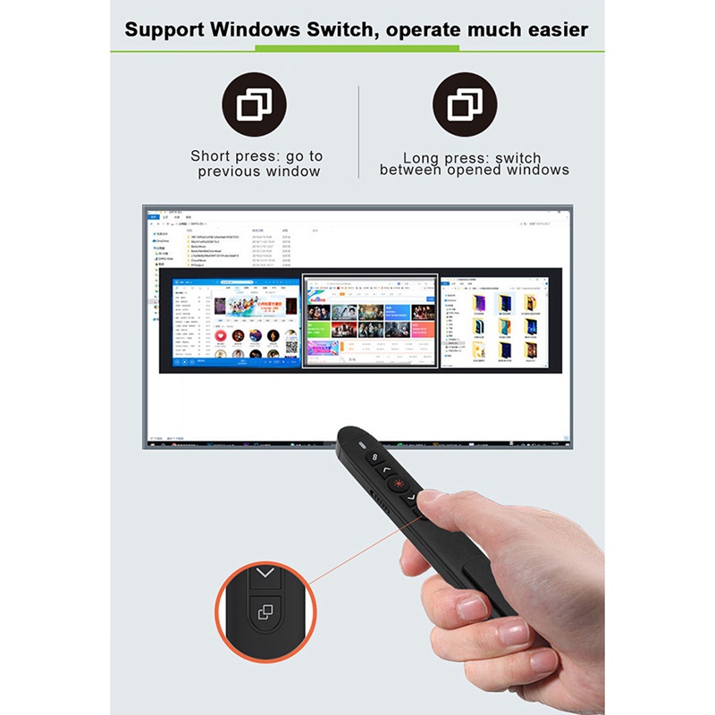 Wireless Presenter, Presenter RF 2.4GHz Powerpoint Presentation Remote Control PPT Clicker Presentation Pen