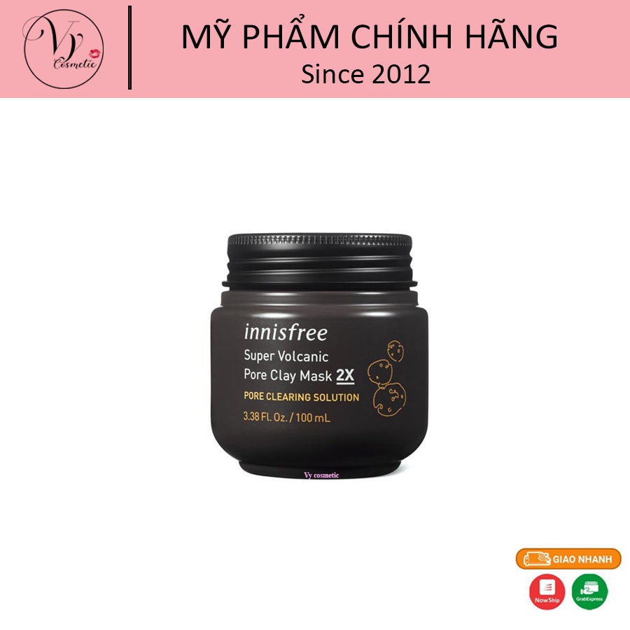 Mặt nạ tro núi lửa ngăn ngừa mụn đầu đen, lỗ chân lông to Super Volcanic Pore Clay Mask 2X 100mL