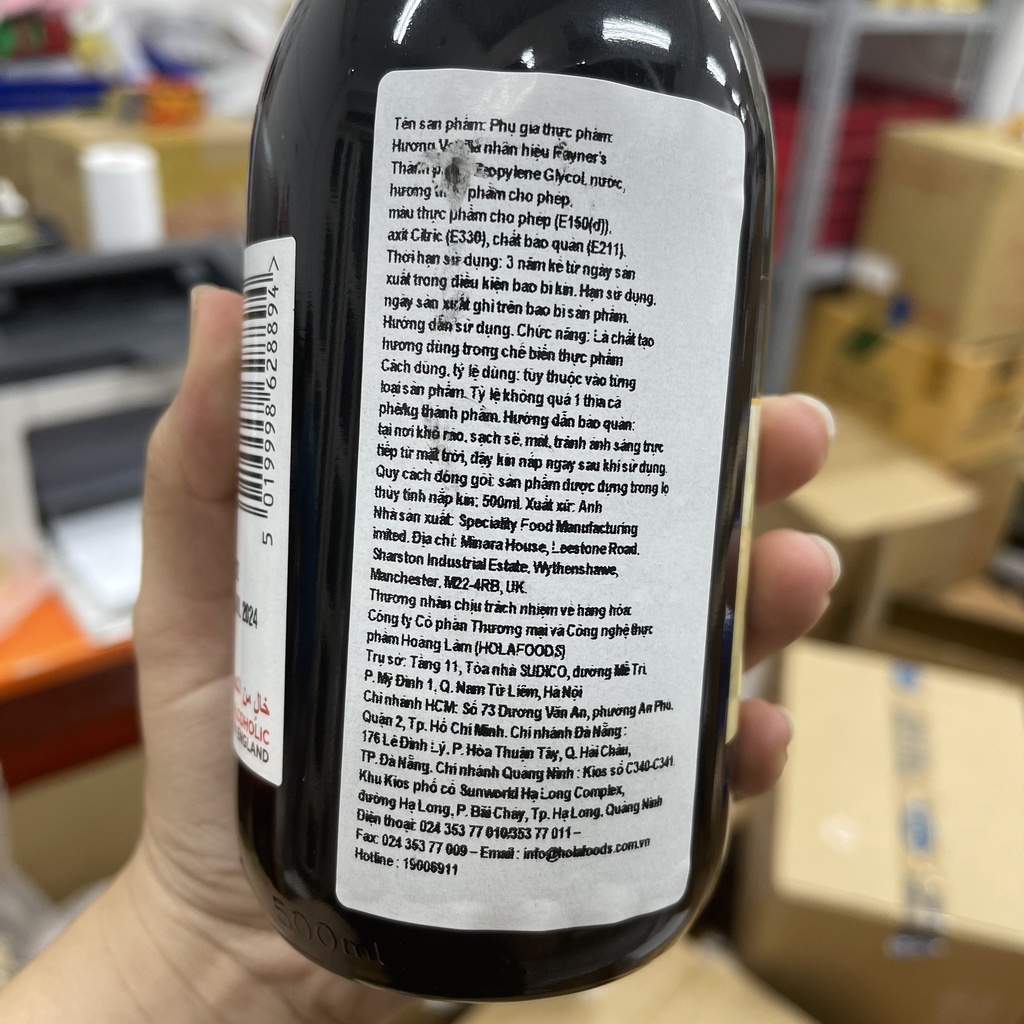Hương vani Rayner's Hương Vanilla 500ml