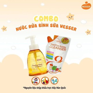 (Date 2027) Nước rửa bình Wesser chai/túi 500ml