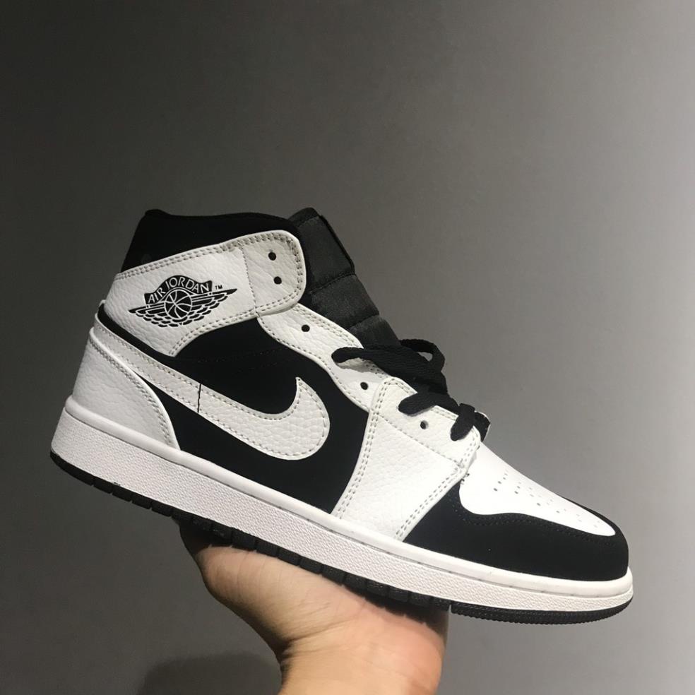 giày thể thao sneaker jodan 1 trắng xám khói cao cổ -Ảnh tự chụp