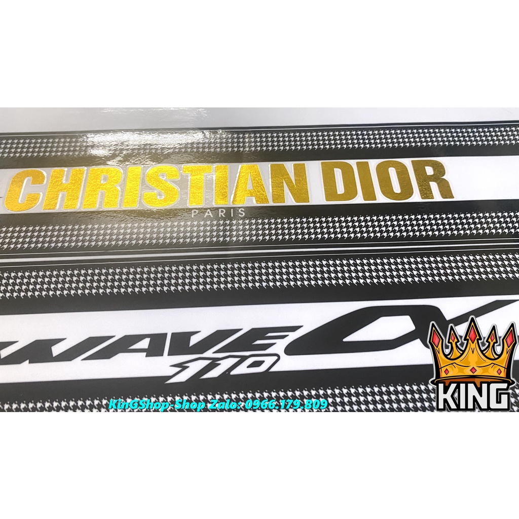 Tem Rời Dior Ghép Crom Wave 110cc Siêu Đẹp -Ảnh Thật