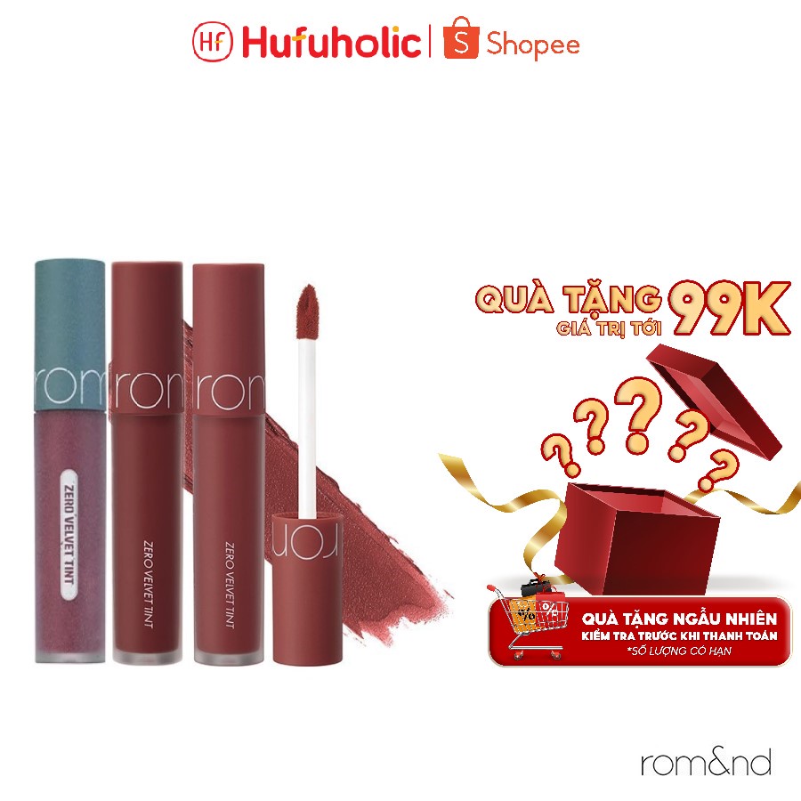 ROMAND – Son kem lì mềm môi Zero Velvet Tint lâu trôi ROMA06