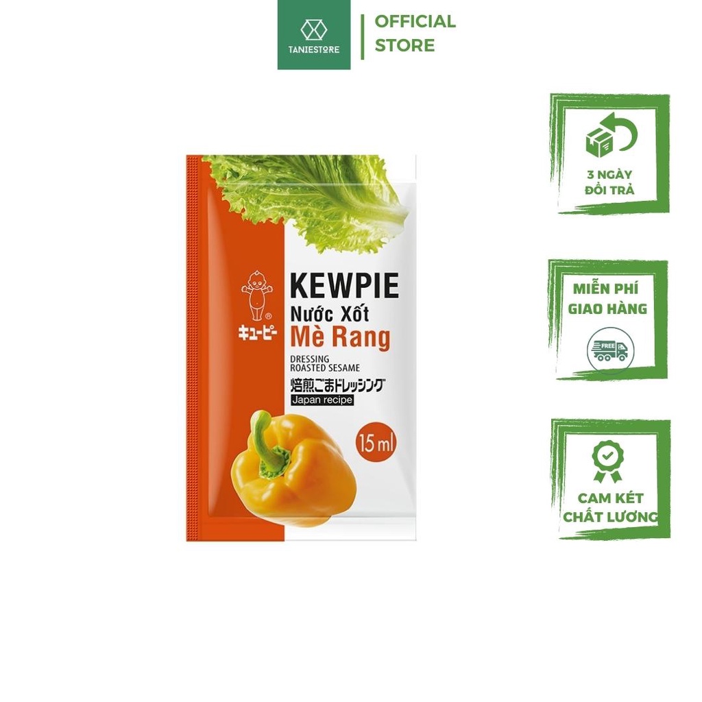 Sốt mè rang Kewpie 15ml chính hãng, nước chấm ăn cùng rong nho - salad rau