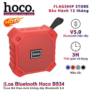 Loa bluetooth hoco bs34 chính hãng v5.0 hỗ trợ giao thức a2dp, avrcp, hfp bảo hành 12 tháng