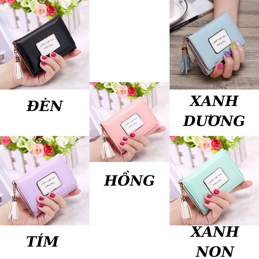 Ví nữ đẹp giá rẻ cầm tay mini nhiều ngăn thời trang cao cấp nhỏ gọn dễ thương 7K STORE V11