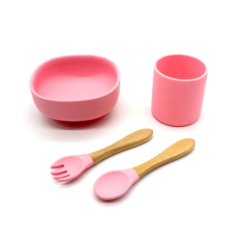Bộ 4 Dụng Cụ Tập Ăn Bằng Silicone Cho Bé Sơ Sinh