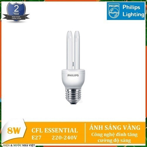 BÓNG ĐÈN PHILIPS ESSENTIAL 8W & 18W & 23W E27  HUỲNH QUANG COMPACT