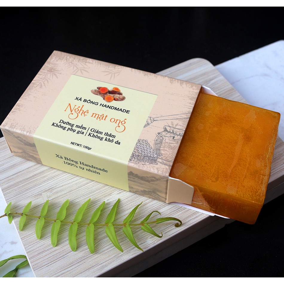 Xà Bông Nghệ Mật ong Handmade Trắng da, Hết thâm-100gr | BigBuy360 - bigbuy360.vn