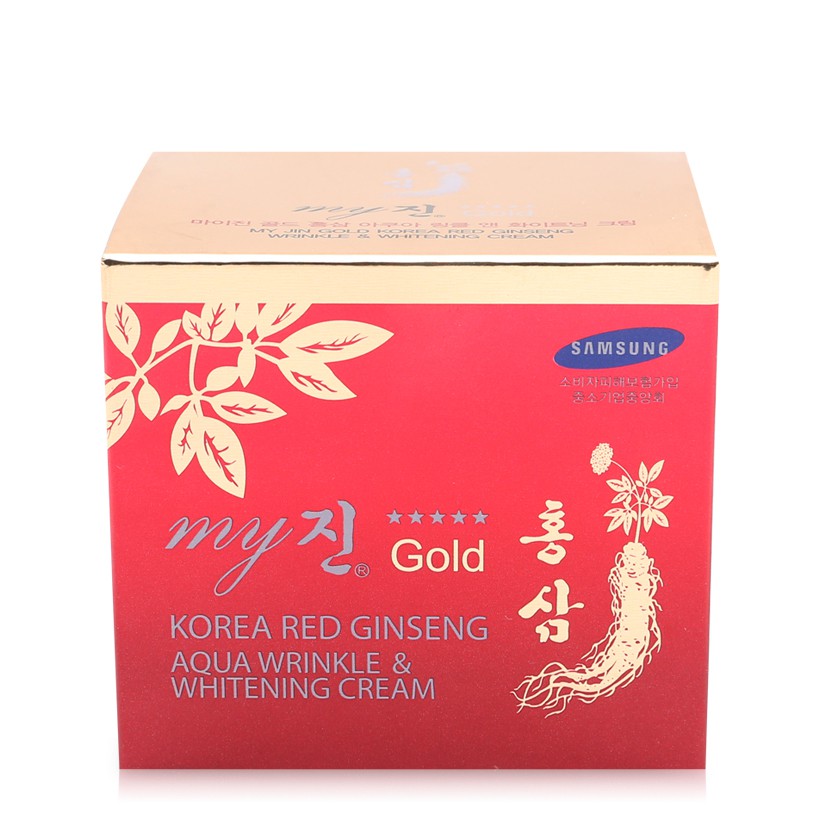 Kem dưỡng da hồng sâm My Gold Korea Red Ginseng Aqua Wrinkle and Whitening Cream 50ml