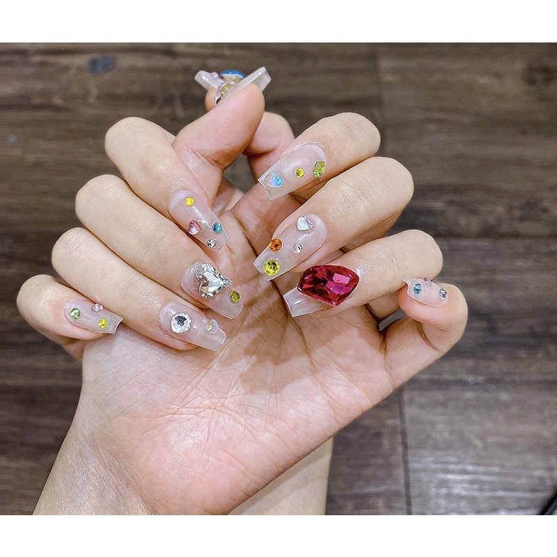 Hũ charm đá khối siêu sáng ,hàng cao cấp trang trí móng