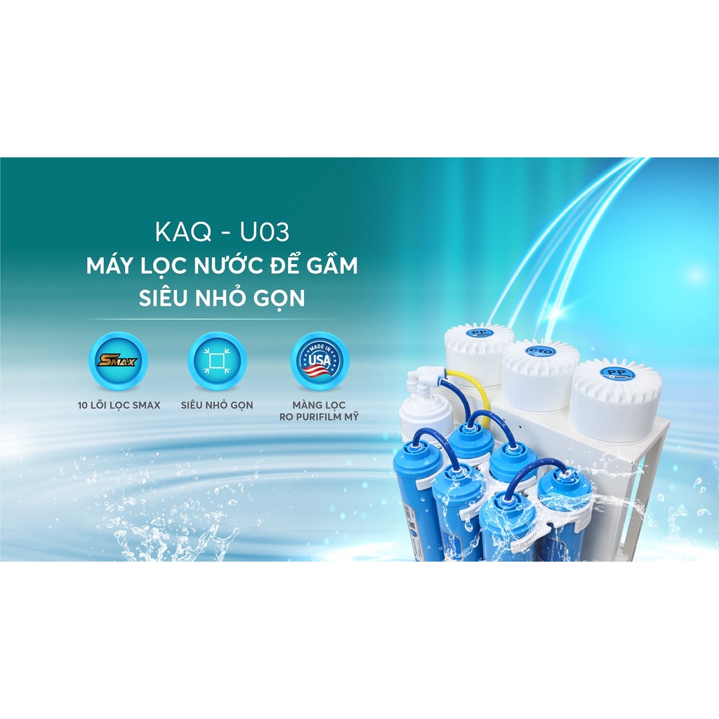 Máy lọc nước không tủ để gầm Karofi Slim S-s038, KAQ-U03, KAQ-U05, KAQ-U95