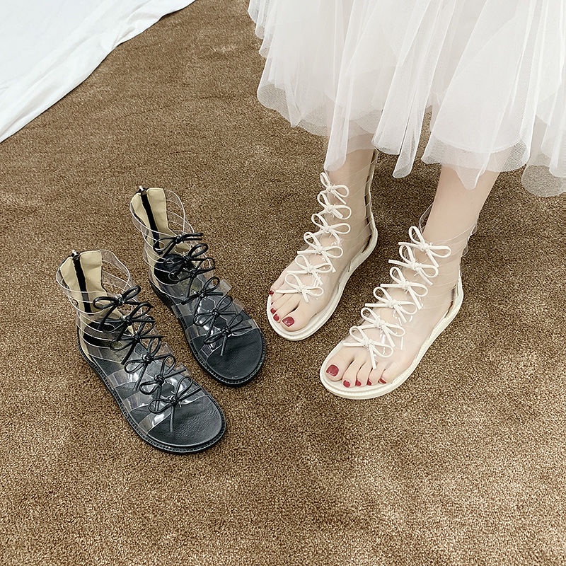 Xăng đan Roman Đế Bằng Đính Nơ Thời Trang Mùa Hè Phong Cách Hàn Quốc Dành Cho Nữ 2022