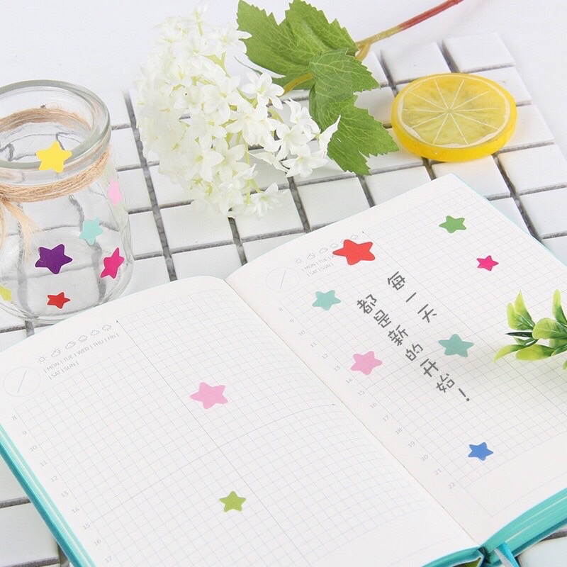 Bộ 6 Miếng Dán Trang Trí Đồ Dùng Nhiều Màu Sắc Xinh Xắn