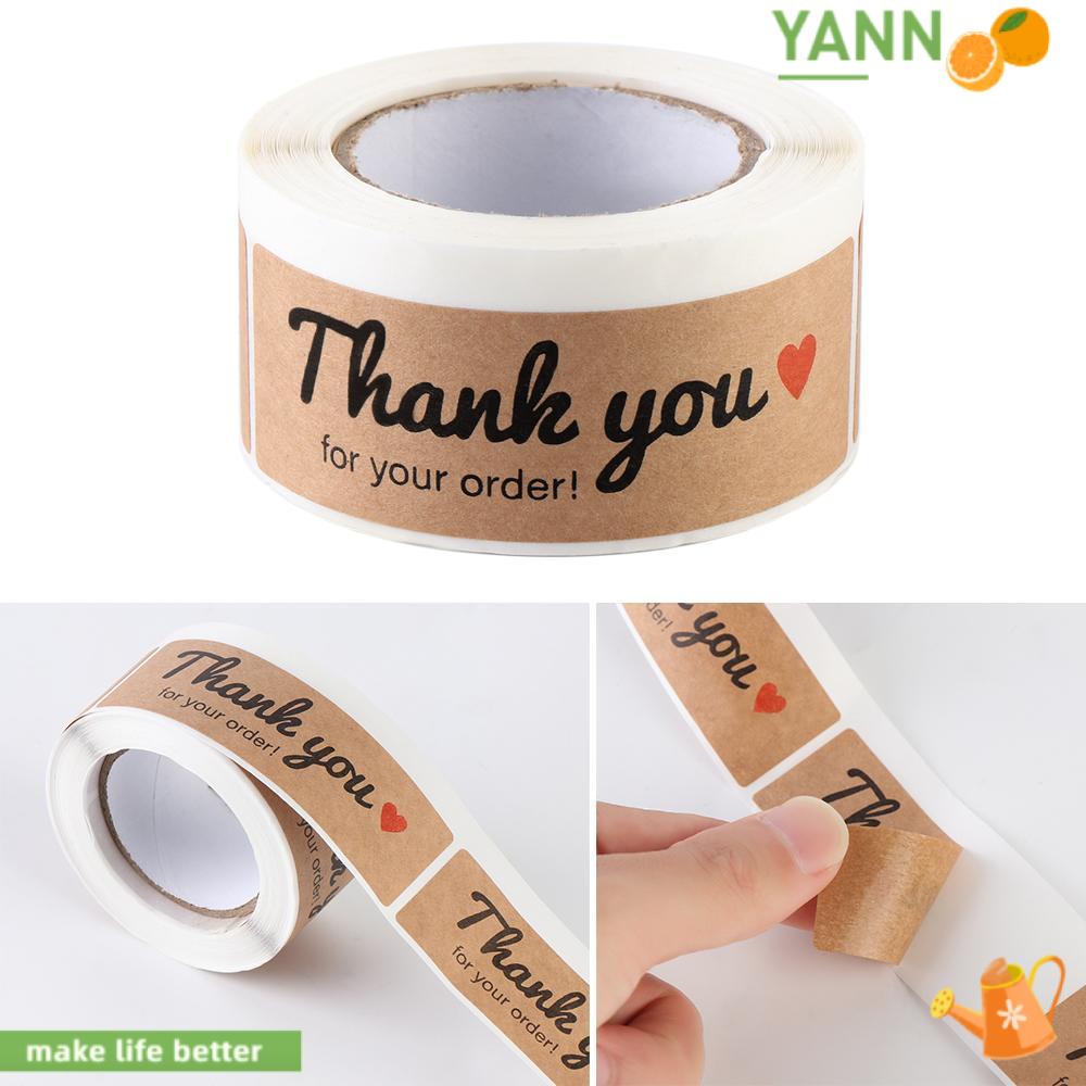 Cuộn 120 Nhãn Dán Thank You For Your Order Dùng Trang Trí Thủ Công