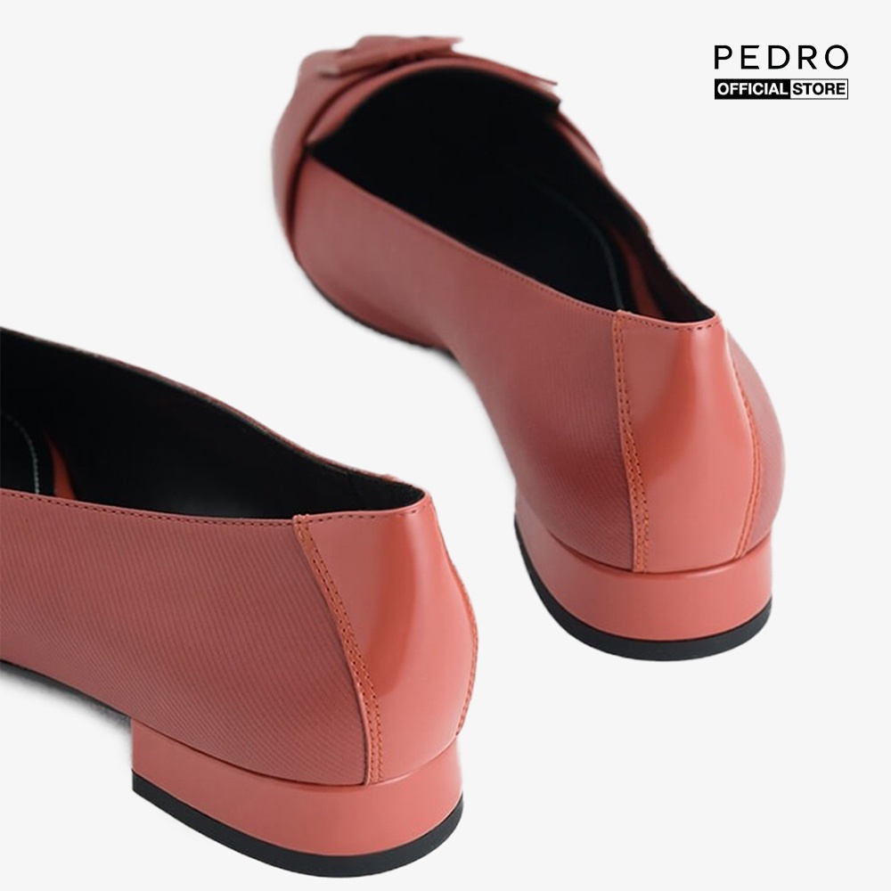 PEDRO - Giày đế bệt mũi nhọn đế vuông Textured Leather PW1-66480049-55
