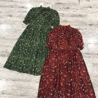 Đầm Asos bèo cổ nơ midi- D0045