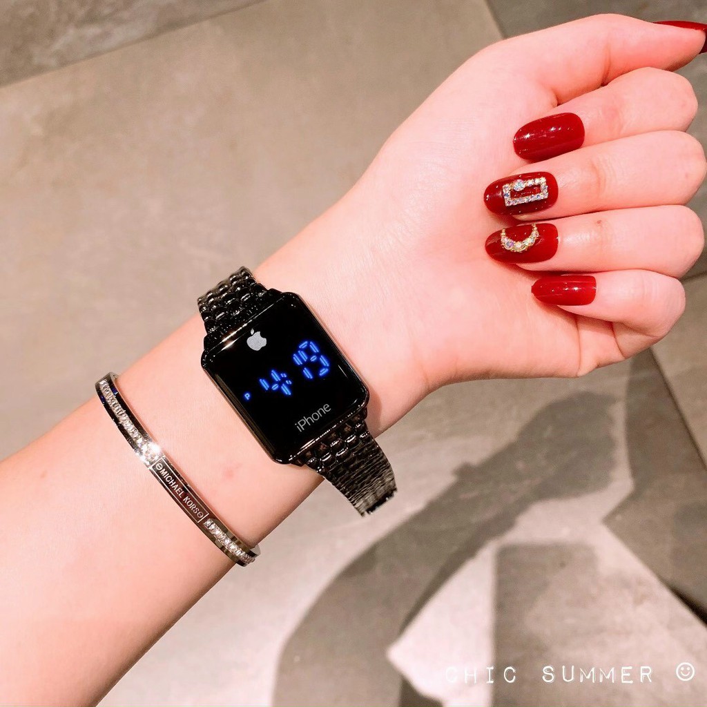 Đồng hồ Nữ Iphone dây thép không gỉ, không bay màu, bảo hành 12 tháng - Đồng hồ Apple wtch (Đồng hồ điện tử cảm ứng) | BigBuy360 - bigbuy360.vn