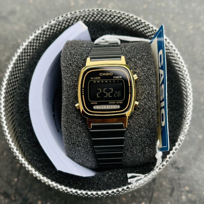 Đồng hồ nữ WR LA670 Black & Gold dây kim loại chính hãng cao cấp giá rẻ