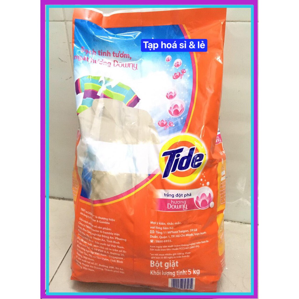 Bột giặt Tide trắng đột phá hương Downy 5kg