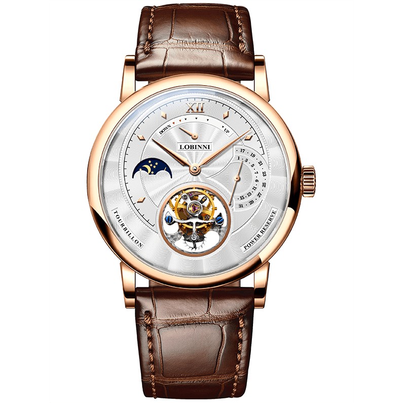 Đồng hồ nam chính hãng Lobinni Tourbillon No.8883-1