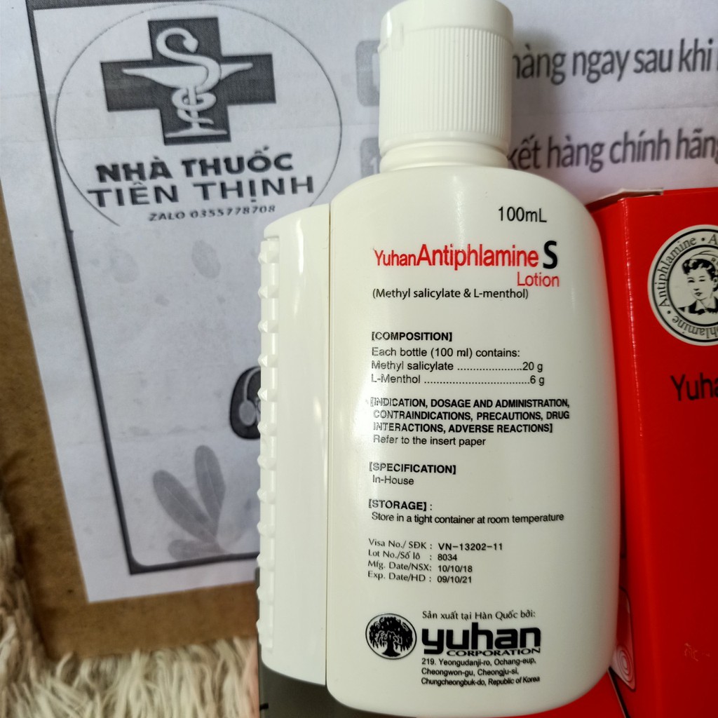 Dầu nóng Hàn Quốc - Yuhan AntiphlamineS Lotion -TẶNG KÈM XÀ PHÒNG THÁI LAN