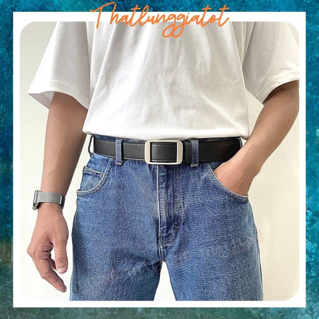 Thắt Lưng Nam Nữ Luồng Chữ Nhật bản 3.3cm (Hỗ trợ cắt dây nịt) TL046 - Thắt Lưng Giá Tốt Xịn