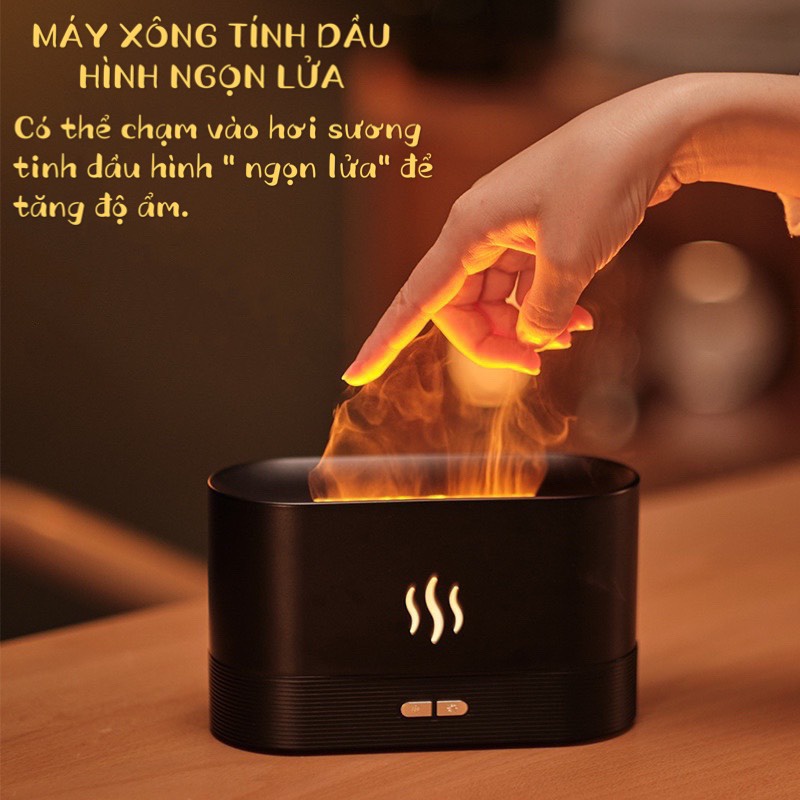 Máy Xông Hơi Nước, Xông Tinh Dầu, Máy Tạo Ẩm Hình Núi Lửa + Đèn Ngủ BH 1 Đổi 1 Trong 30 Ngày