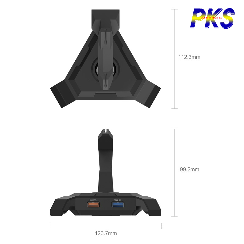 Orico LH4CS Hub 4 cổng USB 3.0 tốc độ cao, 1 cổng sạc 5V 2.4A  kiêm giá để dây chuột - HUB đa năng chính hãng