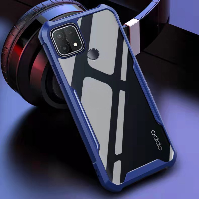 Ốp điện thoại acrylic trong suốt chống sốc dành cho OPPO A15S A15