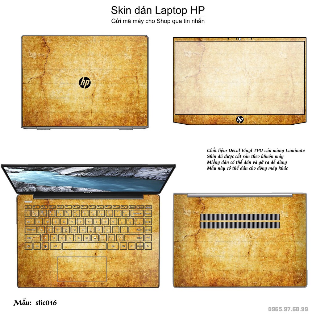 Skin dán Laptop HP in hình Hoa văn sticker nhiều mẫu 3 (inbox mã máy cho Shop)