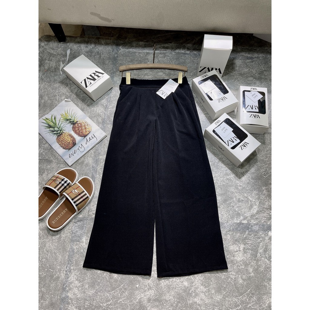 Quần ống xuông rộng chất tuyết mưa có chun sau dễ mặc Quần culottes thời trang