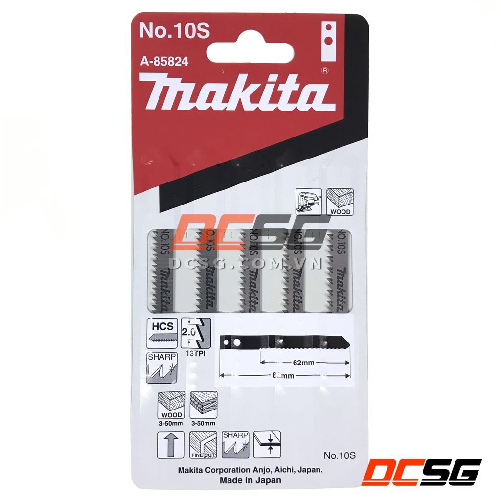 Lưỡi cưa lọng cắt gỗ chuôi có lỗ No.10S Makita A-85824 (1 lưỡi) | DCSG