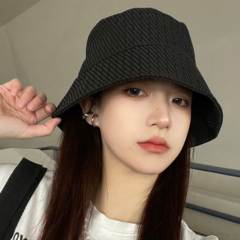Mũ Tai Bèo Chống Nắng Màu Trơn Họa Tiết Hình Thoi Dành Cho Nữ