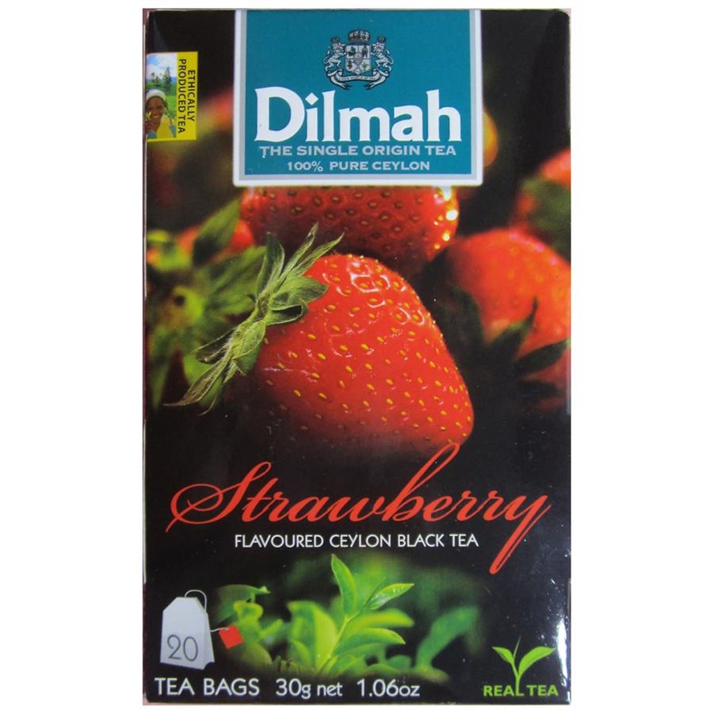 [CHÍNH HÃNG] Trà Dilmah Hương Dâu Hộp 30g (1,5 g x 20 gói túi lọc)