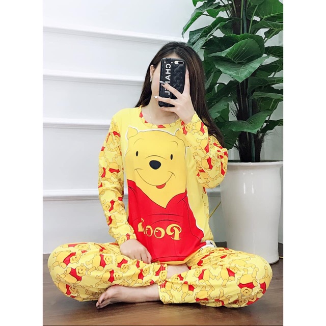 Bộ Mặc Nhà Cotton Cute Tay Dài Quần Dài | BigBuy360 - bigbuy360.vn