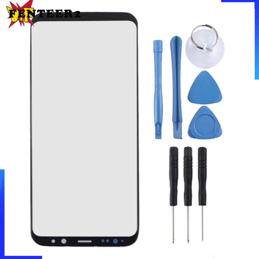 (Fenteer2 3c) Lens Mặt Trước Mặt Trước Thay Thế + Khung Đen Cho Samsung Galaxy S8 + G955